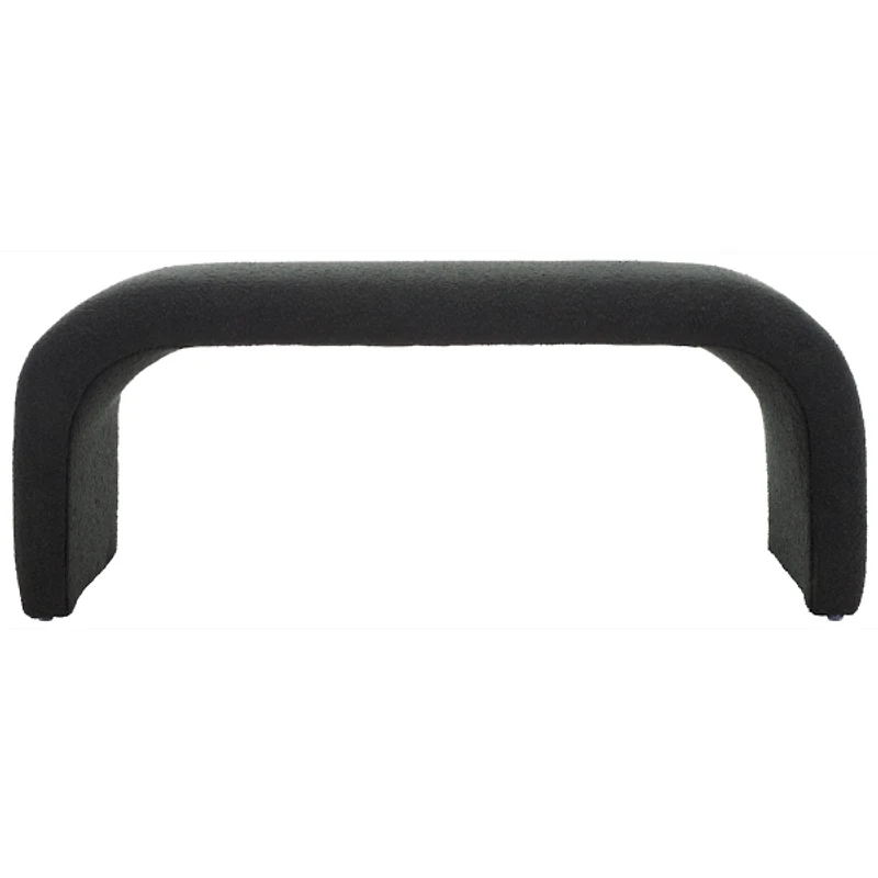 Black Boucle Modern Lydia Bench