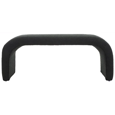 Black Boucle Modern Lydia Bench
