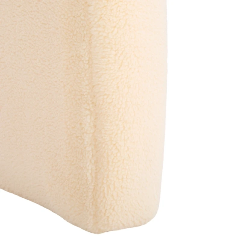 Cream Sherpa Modern Lydia Bench