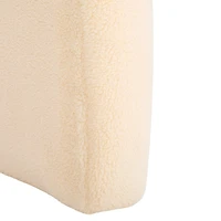 Cream Sherpa Modern Lydia Bench