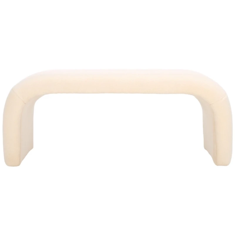 Cream Sherpa Modern Lydia Bench