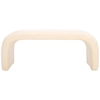 Cream Sherpa Modern Lydia Bench