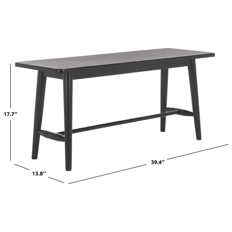 Black Wood Naomi Bench