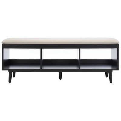 Linen Norma Open Shelf Bench