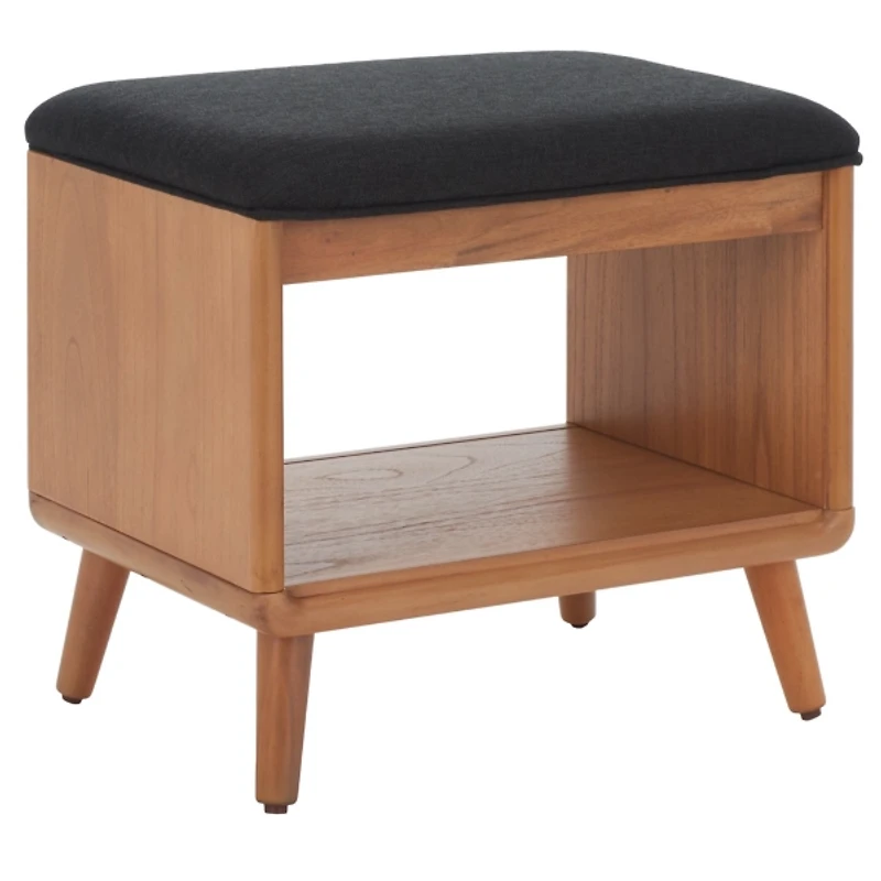 Upholstered Margie Open Shelf Bench