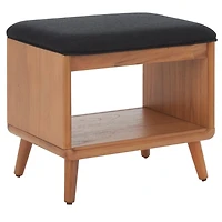 Upholstered Margie Open Shelf Bench
