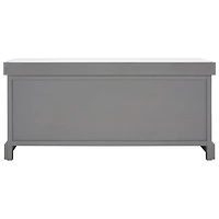 Gray Wood Zella Upholstered Storage Bench