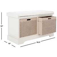 Upholstered Lanie -Drawer Storage Bench