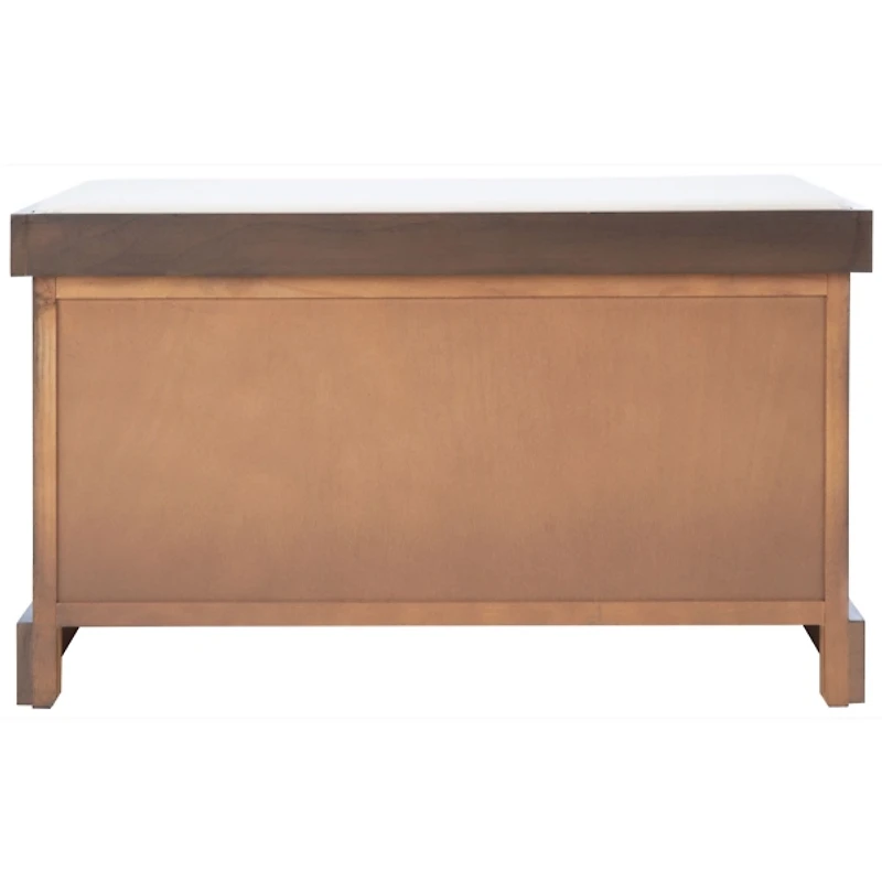 Brown Upholstered Lanie 2-Drawer Storage Bench