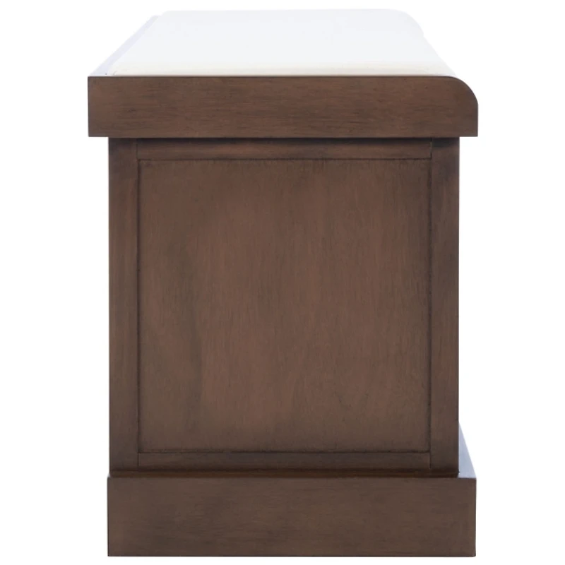 Brown Upholstered Lanie 2-Drawer Storage Bench