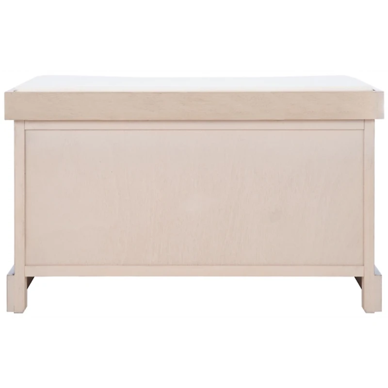 Sand Upholstered Lanie 2-Drawer Storage Bench
