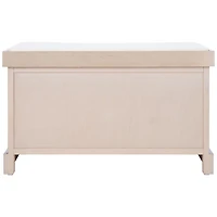 Sand Upholstered Lanie 2-Drawer Storage Bench