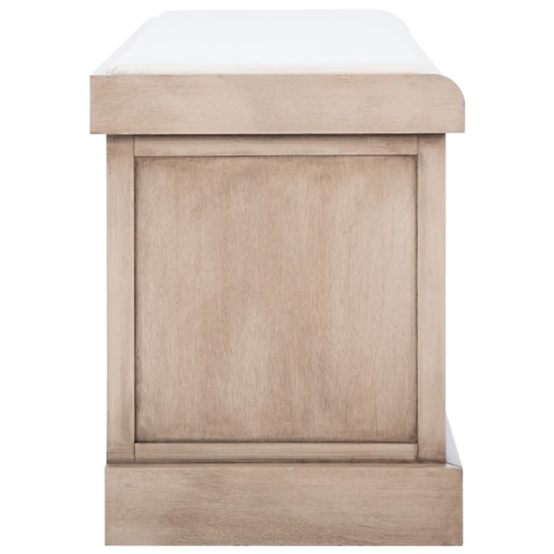 Sand Upholstered Lanie 2-Drawer Storage Bench