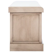 Sand Upholstered Lanie 2-Drawer Storage Bench