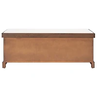 Brown Upholstered Lanie 3-Drawer Storage Bench