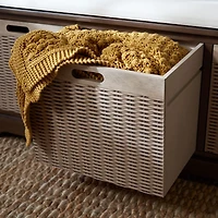 Brown Upholstered Lanie 3-Drawer Storage Bench