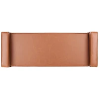 Light Brown Faux Leather Henrie Bench