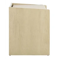 Whitewash Wood Irma Open Shelf Bench