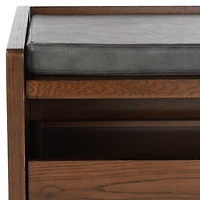 Walnut Wood Irma Open Shelf Bench