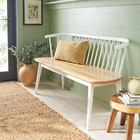 White Wood Spindle Blanchard Bench