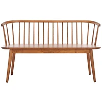 Honey Brown Wood Spindle Blanchard Bench