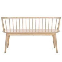 Whitewash Wood Spindle Blanchard Bench