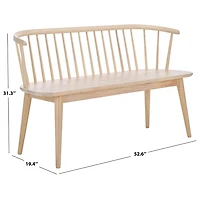 Whitewash Wood Spindle Blanchard Bench