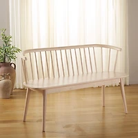 Whitewash Wood Spindle Blanchard Bench
