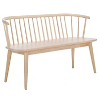 Whitewash Wood Spindle Blanchard Bench