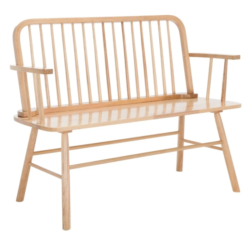Natural Wood Spindle Chelsea Bench