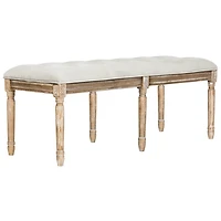Gray Tufted Velvet Lucita Bench