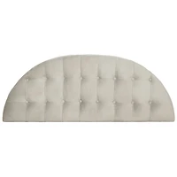 Gray Tufted Velvet Abi Semicircle Bench