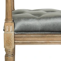 Gray Tufted Velvet Annette Bench