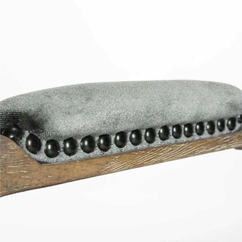 Gray Tufted Velvet Annette Bench