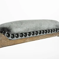 Gray Tufted Velvet Annette Bench
