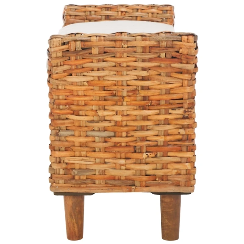 Natural Woven Wood Catharine Bench