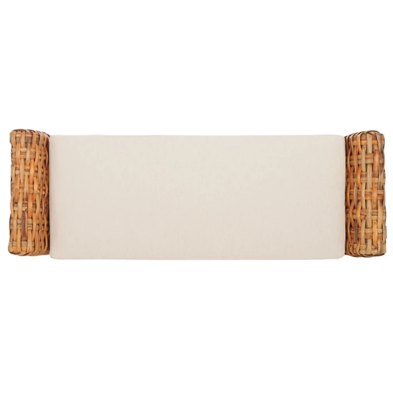 Natural Woven Wood Catharine Bench