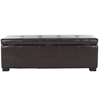 Faux Leather Maiden Storage Bench