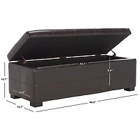 Faux Leather Maiden Storage Bench