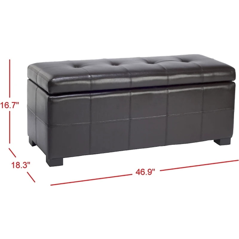 Faux Leather Maiden Storage Bench