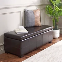 Faux Leather Maiden Storage Bench