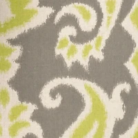 Green Paisley Tufted Shoe Storage Ottoman