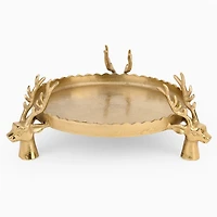 Round Gold Deer Decorative Tray