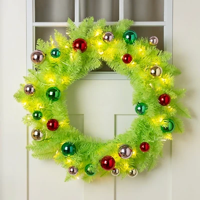 Pre-Lit Whimsical Christmas Wreath