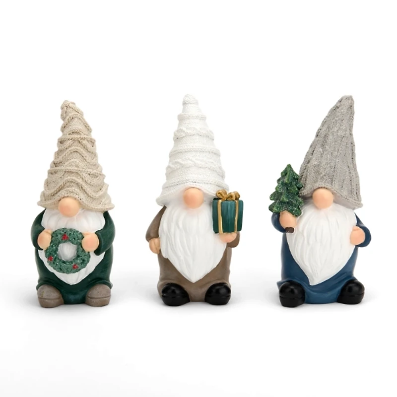 Christmas Gnome Figurines, Set of 3
