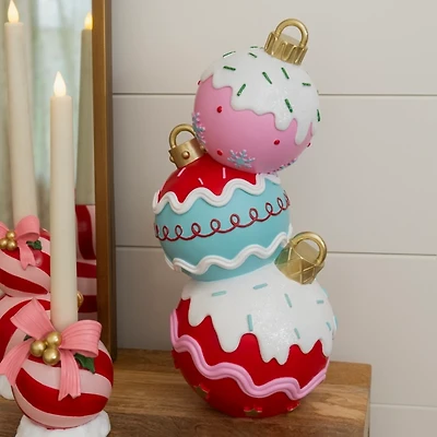 Colorful Stacked Ornaments Figurine, 15 in.