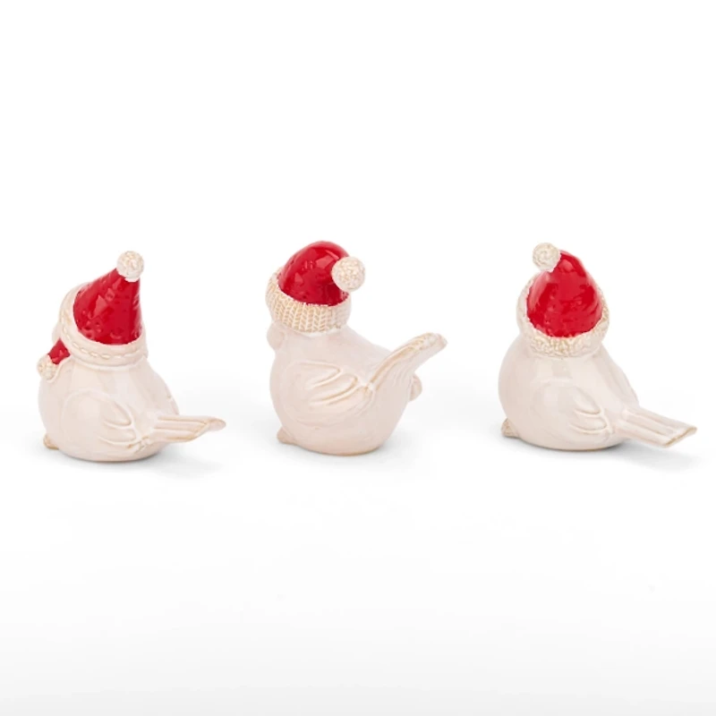 Ceramic Joy Bird Figurines, Set of 3