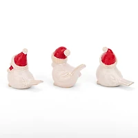 Ceramic Joy Bird Figurines, Set of 3