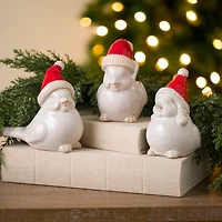 Ceramic Joy Bird Figurines, Set of 3