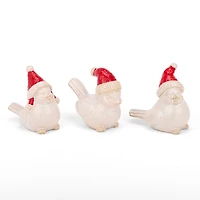 Ceramic Joy Bird Figurines, Set of 3